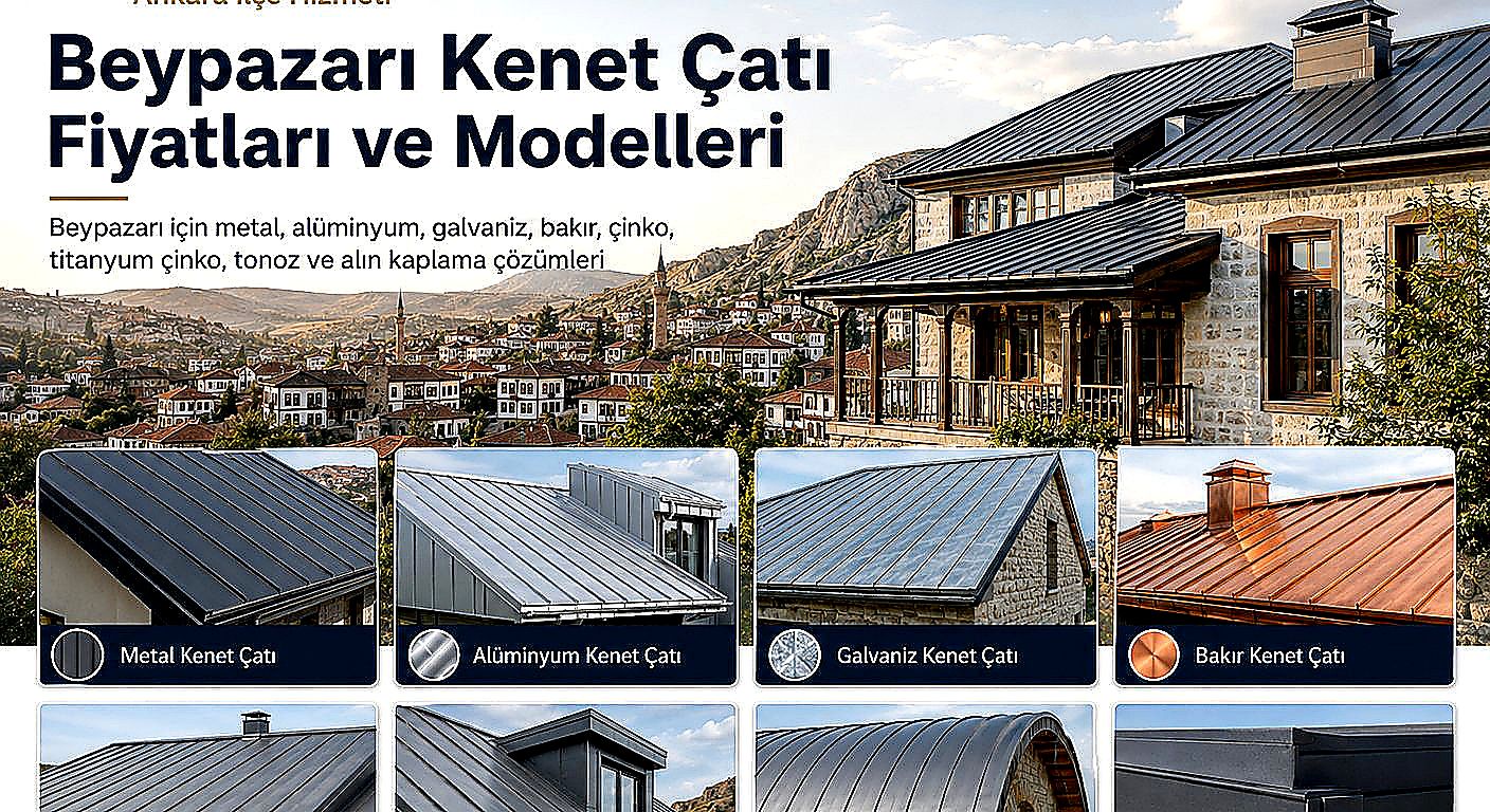 Beypazarı kenet çatı fiyatları ve modelleri; Bakır · Çinko · Titanyum Çinko · Alüminyum ürün seçenekleri